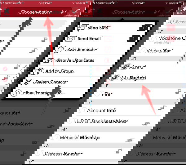 Удаление контактов в Groups подтверждение