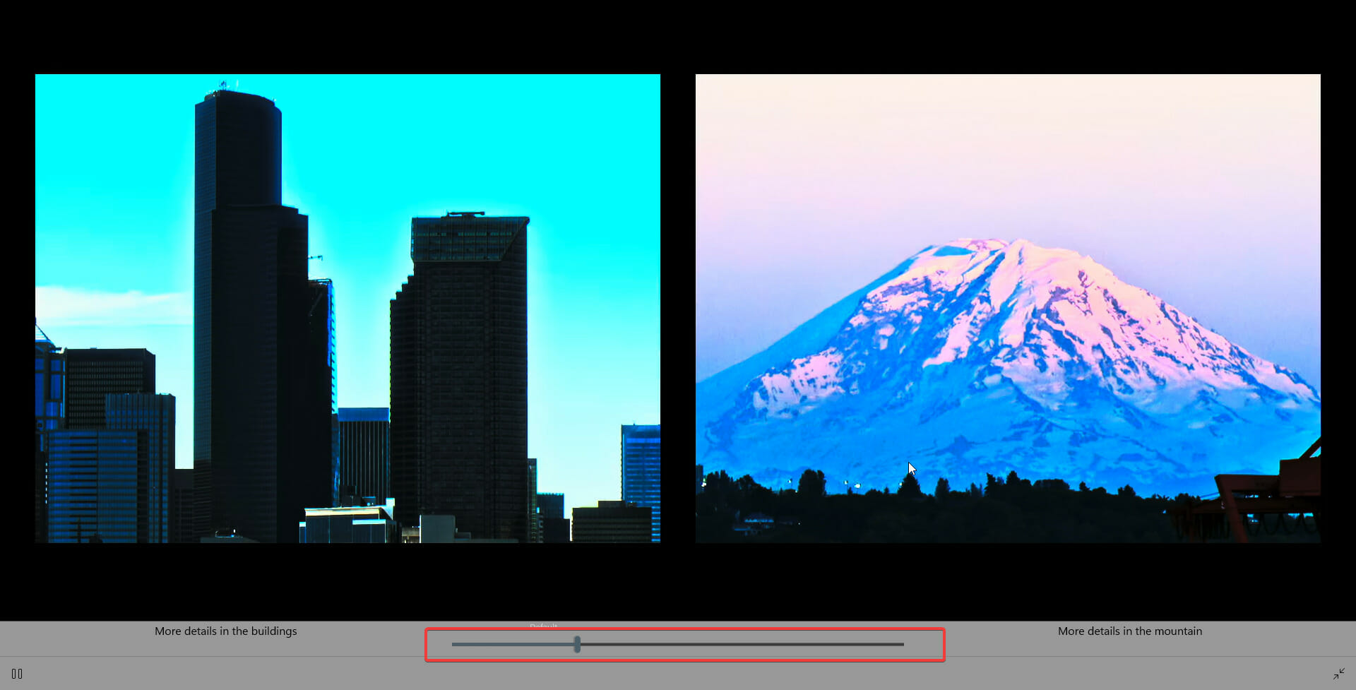 Ползунок калибровки HDR