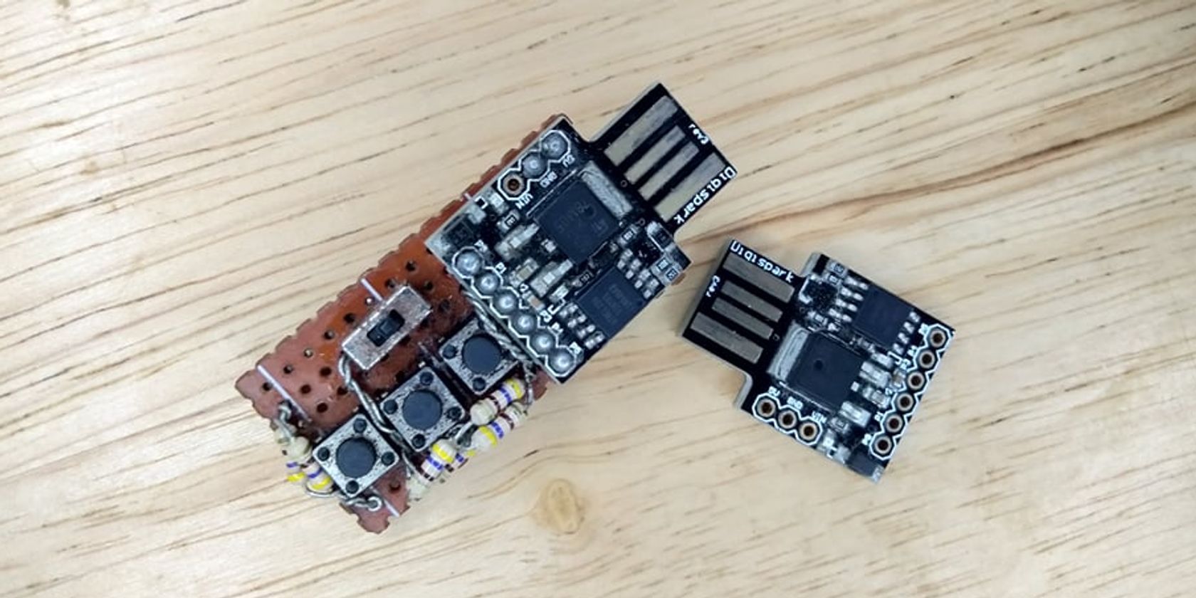 Модифицированный Digispark с разными компонентами