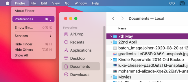 Фиолетовый цвет акцента в macOS
