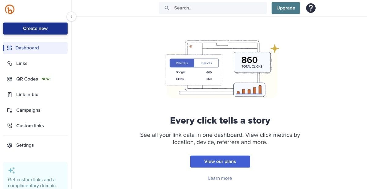 Bitly Dashboard Page