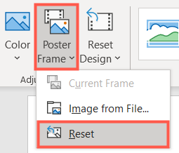 Выберите сброс