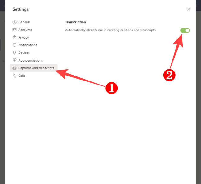 Раздел Субтитры и расшифровки: выключите автоматическую идентификацию говорящего.