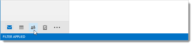 Иконка «Люди» в навигационной панели Outlook