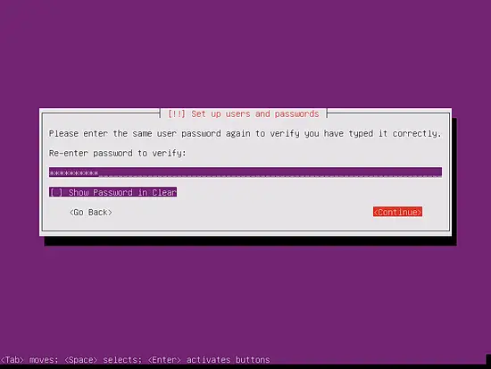 Подтверждение пароля (повторите пароль)