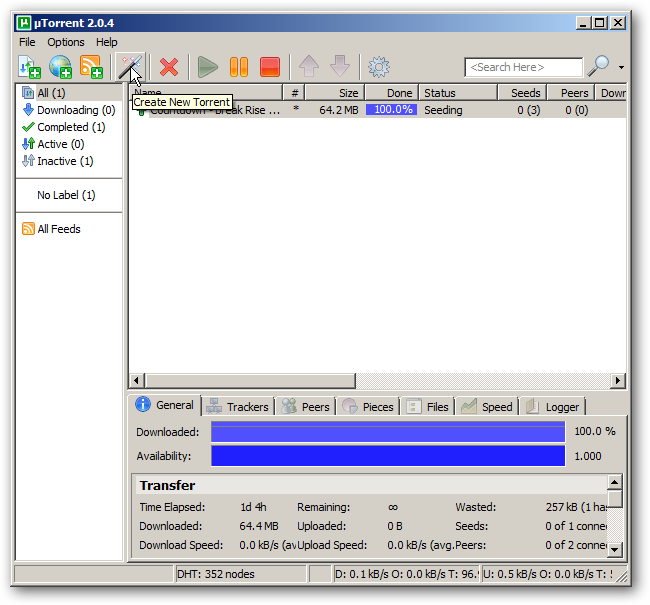 Как создать торрент в uTorrent и раздавать файлы