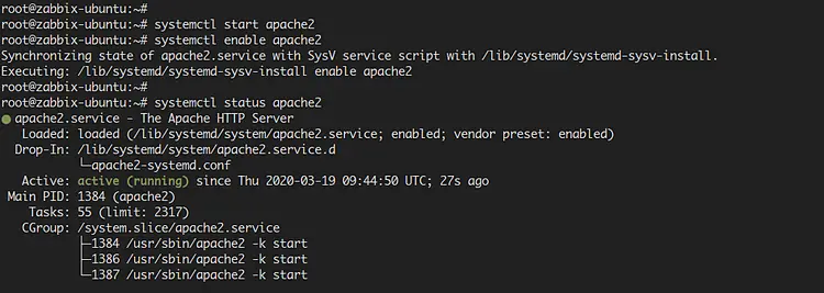 Установлен веб-сервер Apache