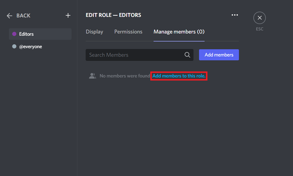 assign roles to members