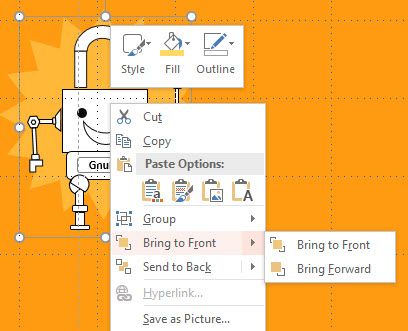 Изменение порядка фигур