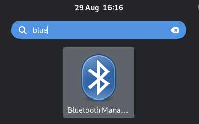 Значок Blueman в GNOME Activities