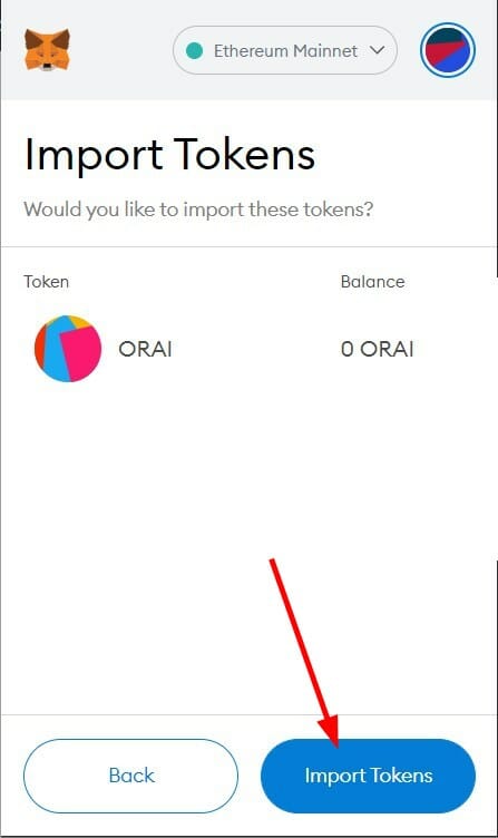 Импорт токенов завершён