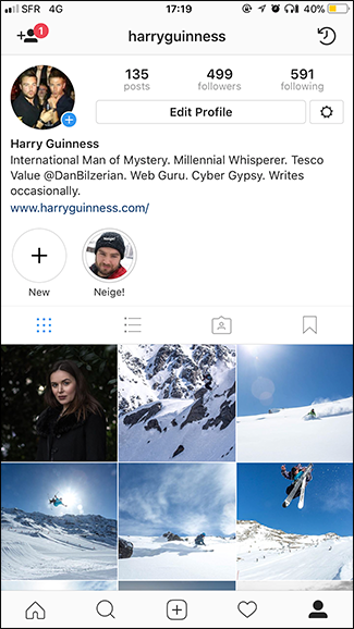 Подборки на странице профиля — вид для посетителей