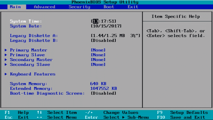 BIOS на Windows 10