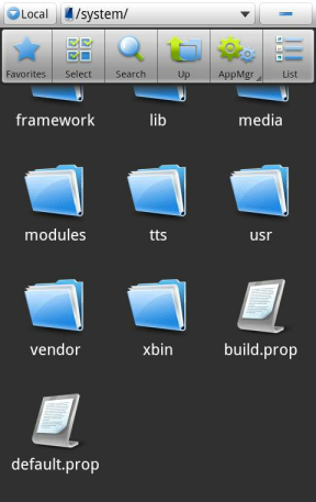 Папка system с файлом build.prop