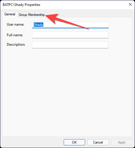 Вкладка «Членство в группах» в свойствах учётной записи через netplwiz.