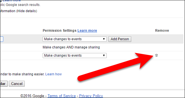 Удаление человека из списка доступа