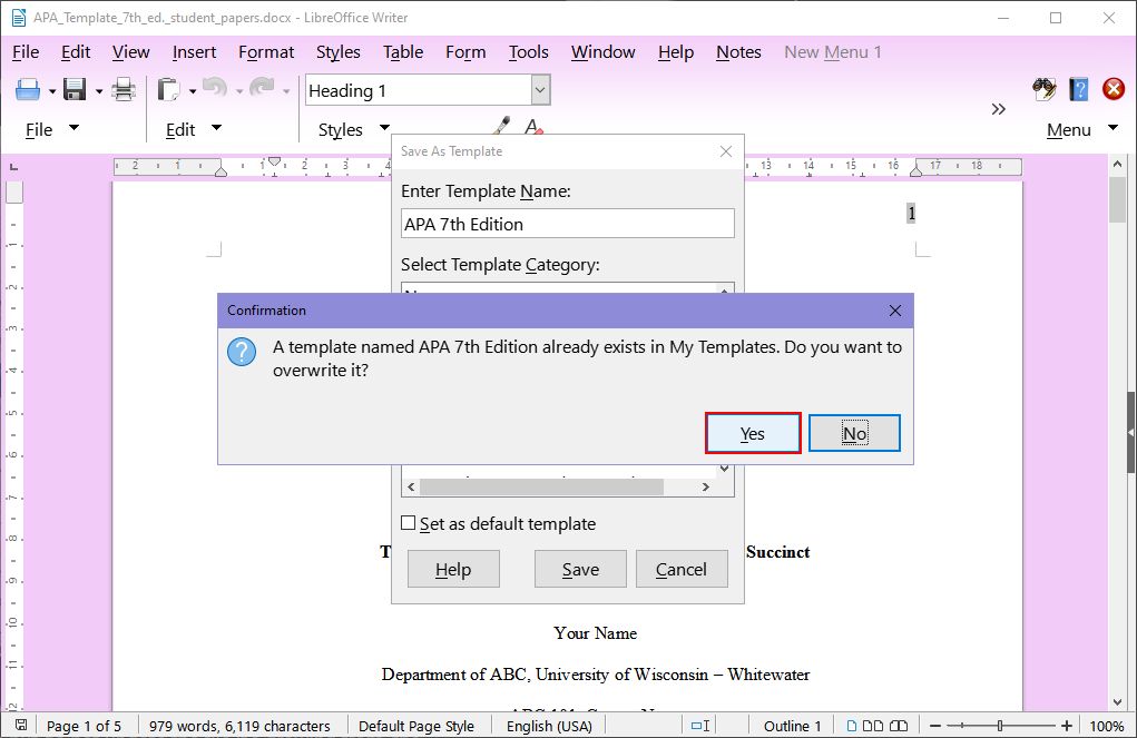 Добавление отсутствующего стиля в файл шаблона LibreOffice Writer