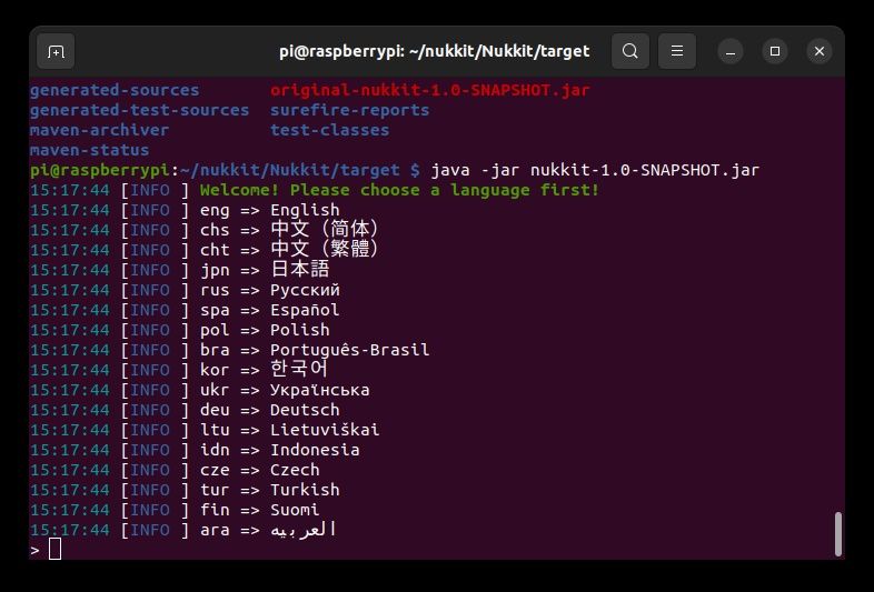 Set language on your Minecraft server