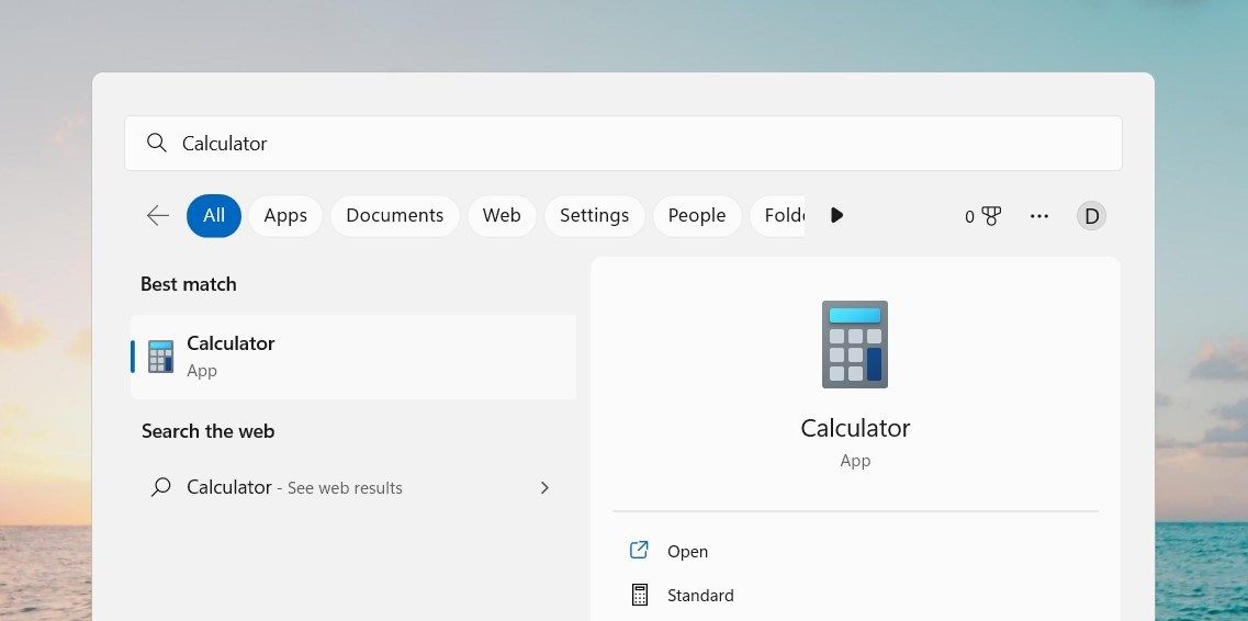 Как открыть Калькулятор в Windows 11