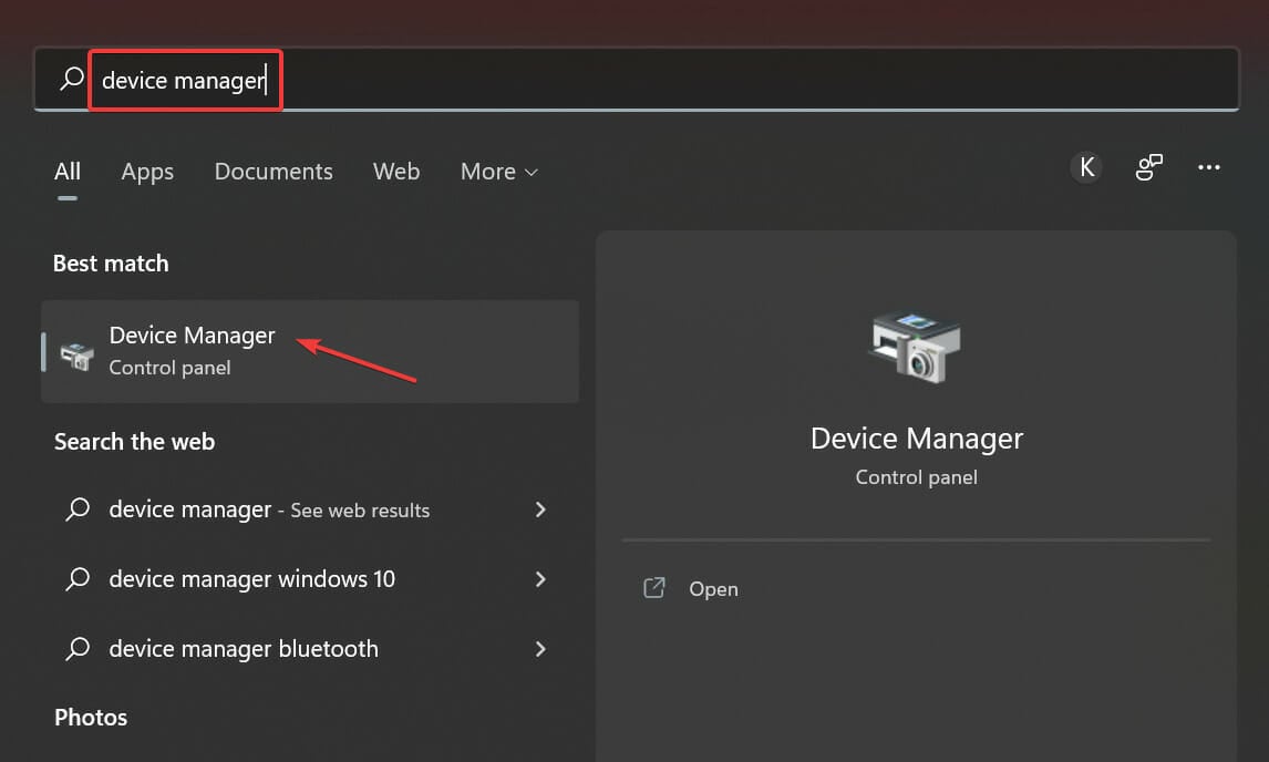 Диспетчер устройств для поиска проблемного устройства