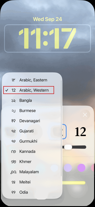 Auswahl Arabic Western für Uhrstil