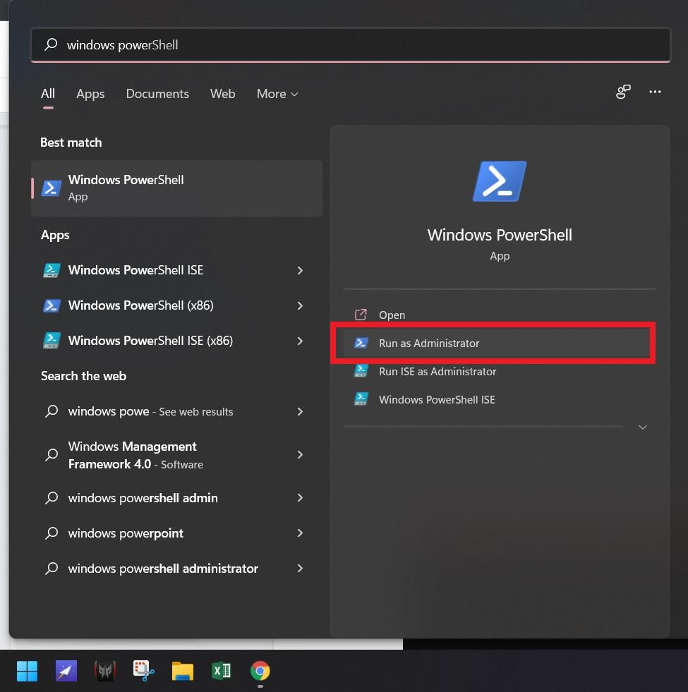 Run Windows Powershell as Admin
