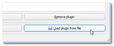 Кнопка загрузки плагина