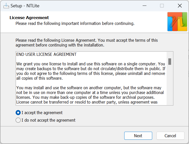 Установщик NTLite