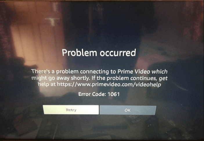Prime Video Error Code 1061