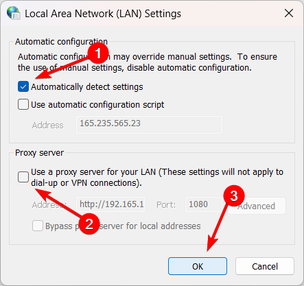 Use automatic settings