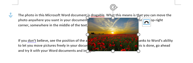 Картинка поверх блока текста в документе Microsoft Word