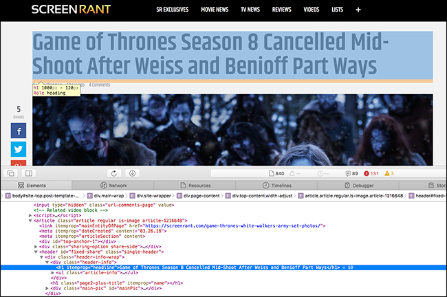 Изменённый заголовок на странице после редактирования