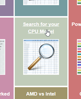 Поиск модели на PassMark