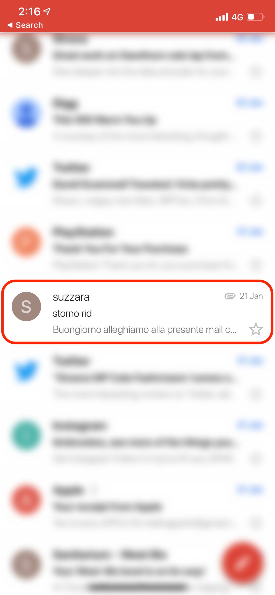 Входящие Gmail на iPhone