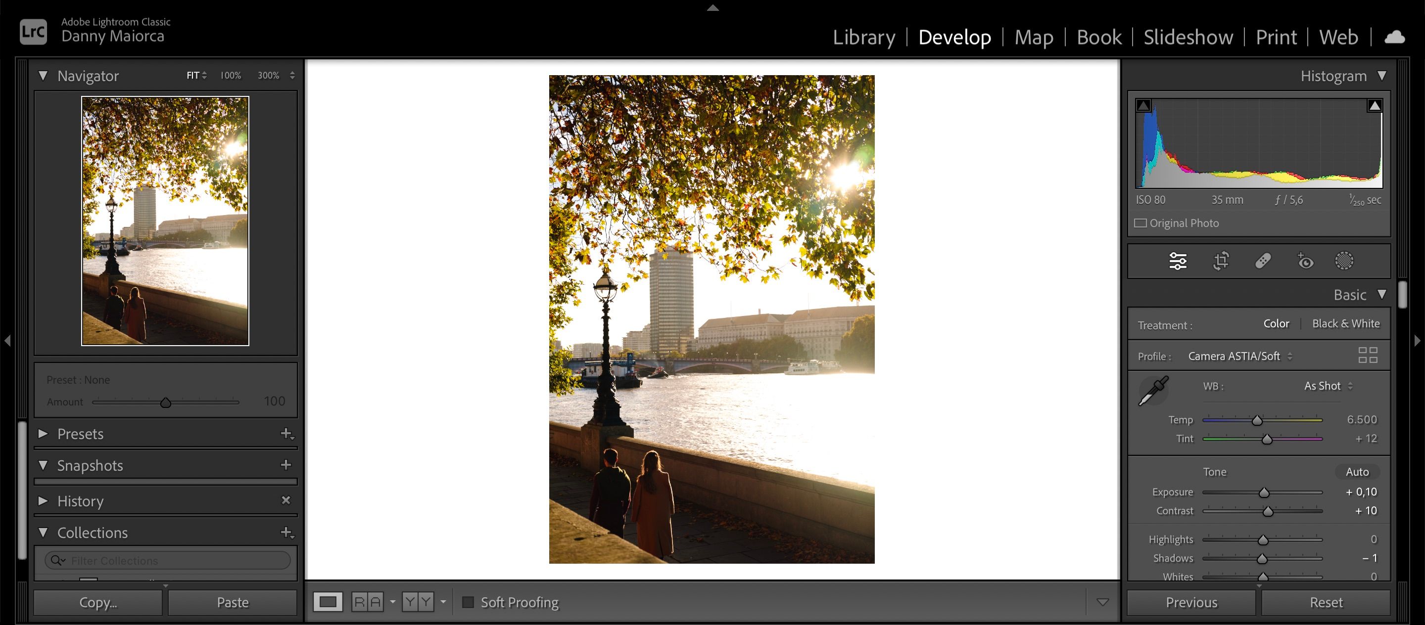 Сравнить правки с оригиналом в Adobe Lightroom
