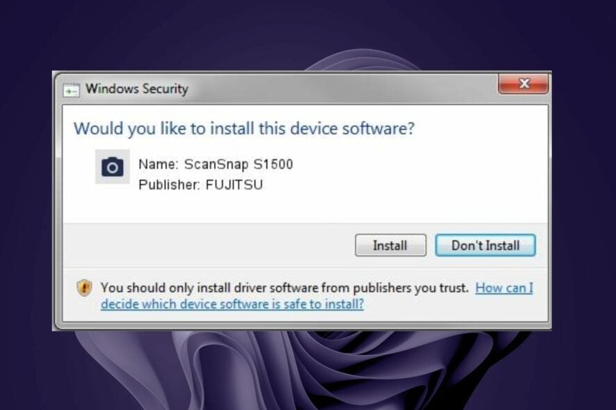 Установка драйвера Fujitsu ScanSnap S1500