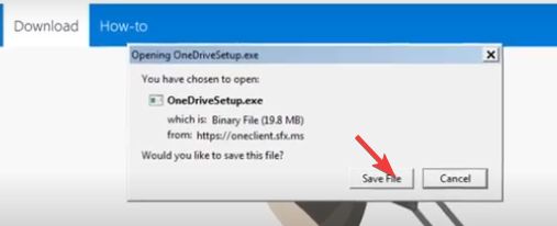 Диалог сохранения файла в браузере Windows