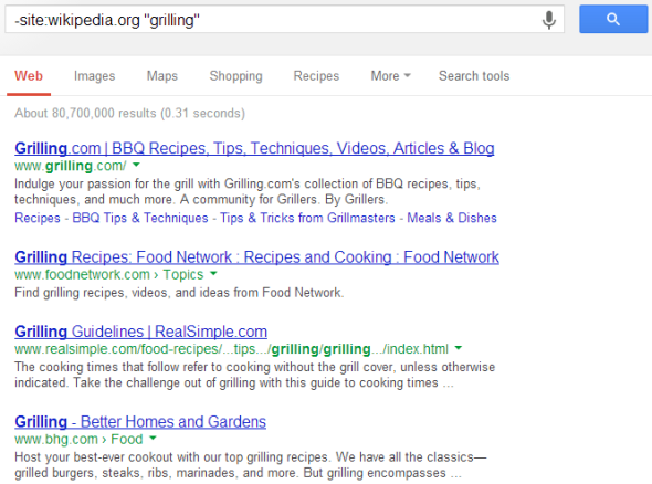 Демонстрация результата поиска с фильтрацией по профилям