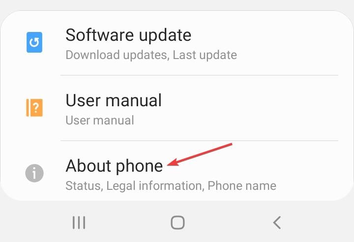 Раздел «О телефоне» в настройках Android