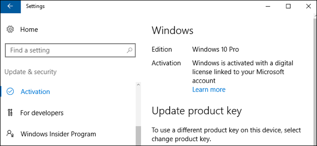 Бесплатная лицензия Windows 10 после смены железа