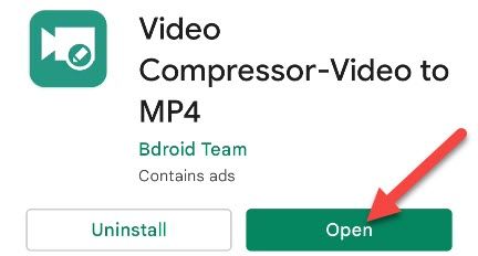 Откройте приложение в Play Store.