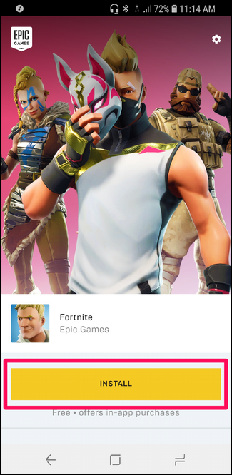 Загрузка файлов игры внутри лаунчера Fortnite