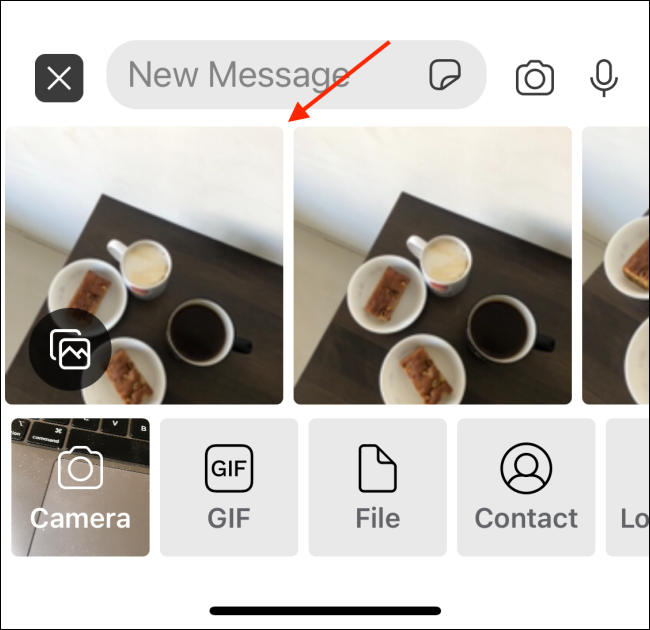 Выберите фото или видео из галереи