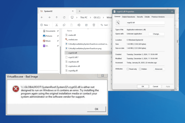 Ошибка crypt32.dll: как исправить в Windows
