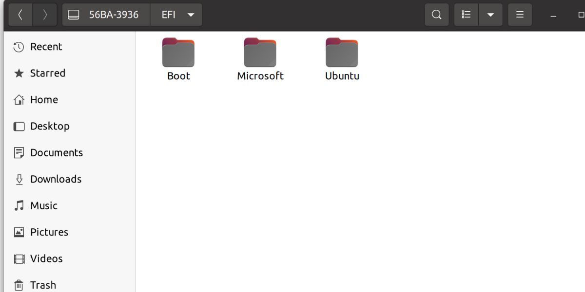 Копирование EFI файлов Ubuntu