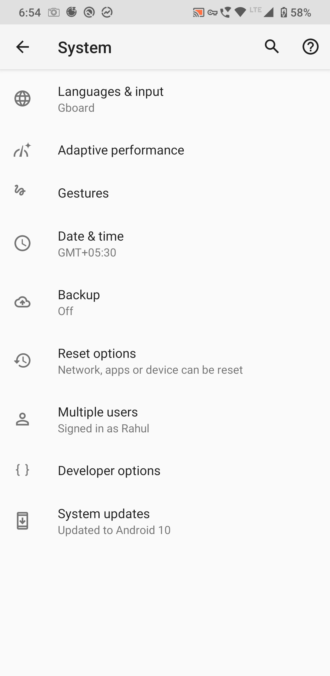 Параметры разработчика на Android