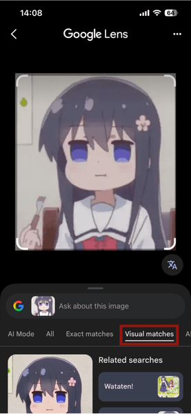 Результаты поиска Google Lens по изображению