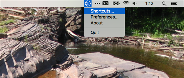 iCanHazShortcut в строке меню macOS