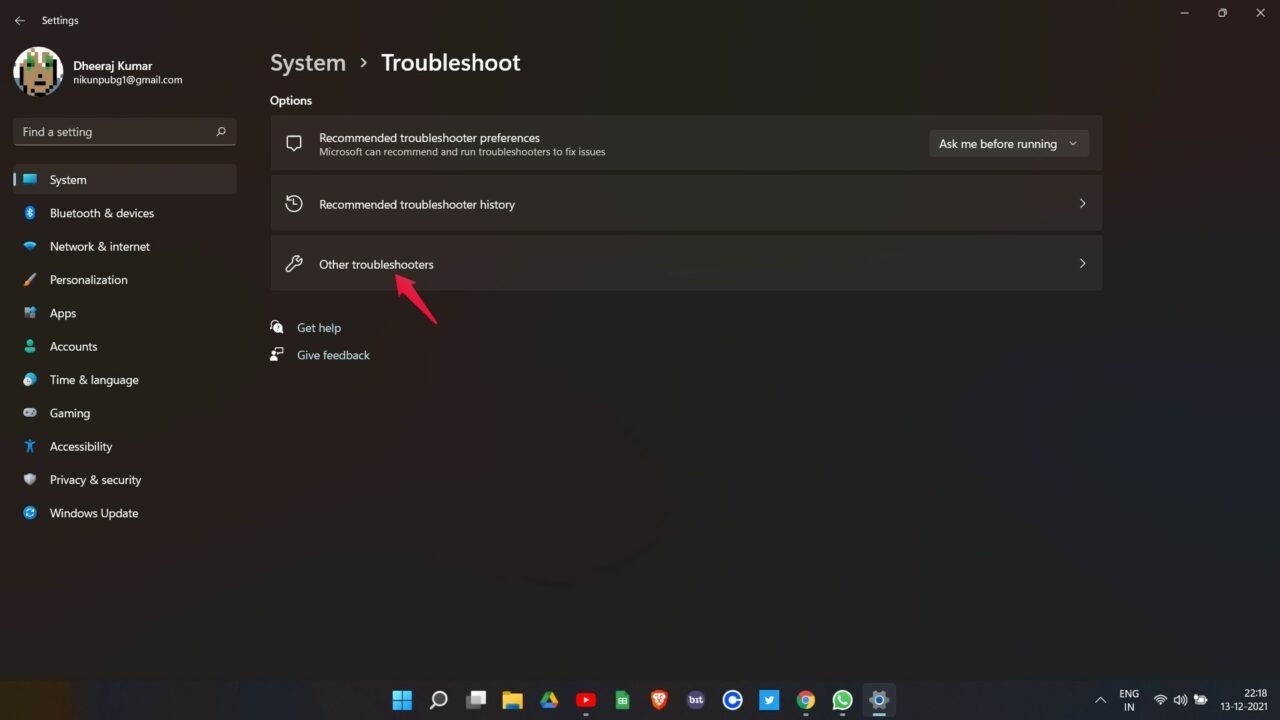 Other Troubleshooter