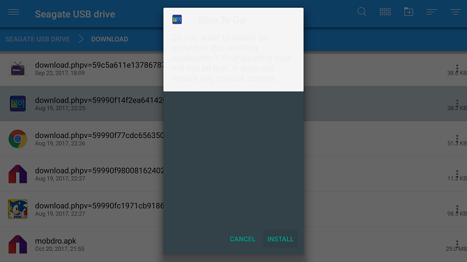 Сайдлоадинг: установка APK с USB-накопителя
